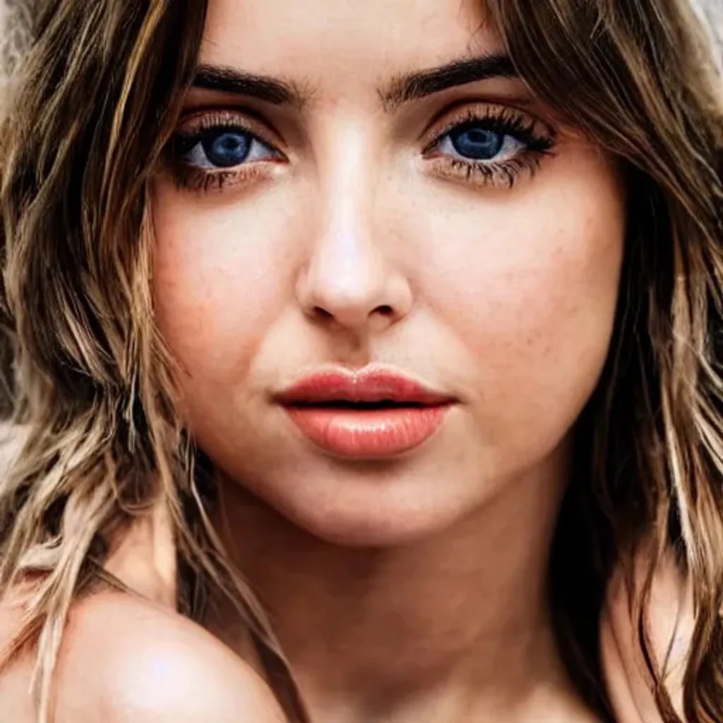 photo realistic portrait of Ana de Armas, centered i...