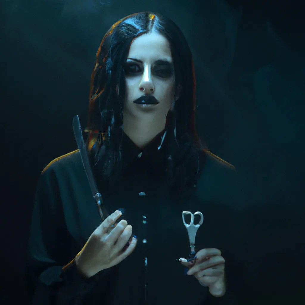 masterpiece portrait of a female Edward Scissor hand... OpenArt