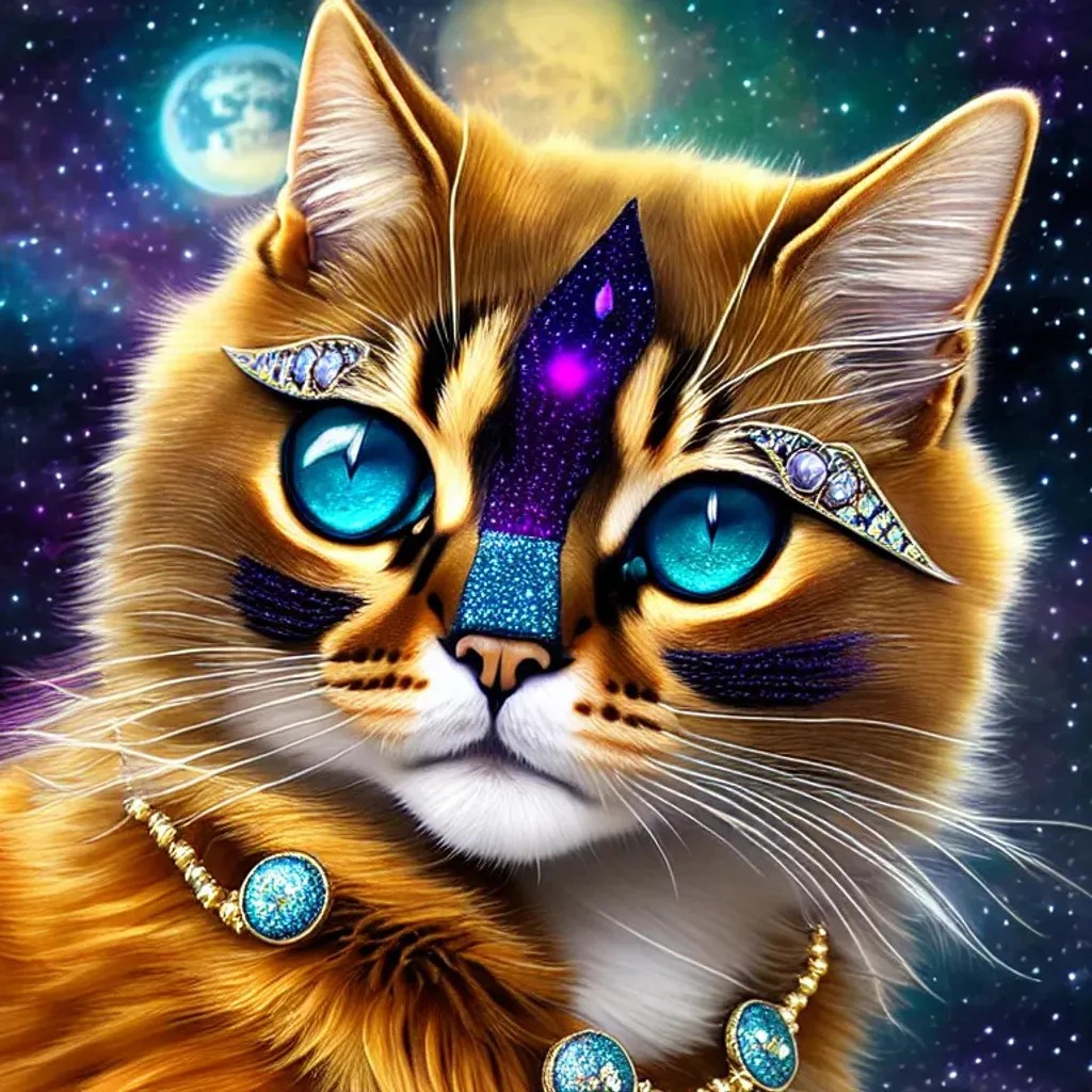 Bejewelled aesthetic cat shapeshifter felinoid godde... OpenArt