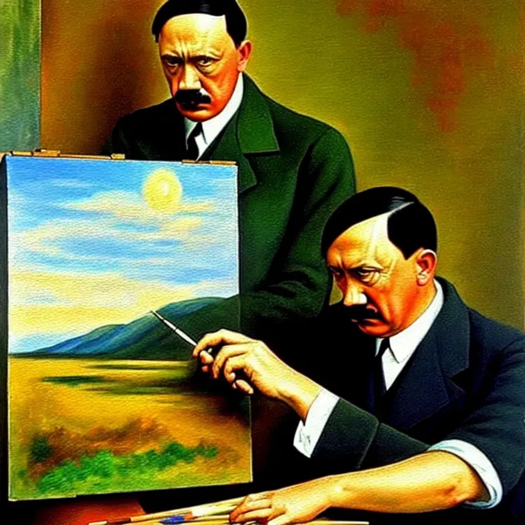 hitler painting one of his paintings OpenArt