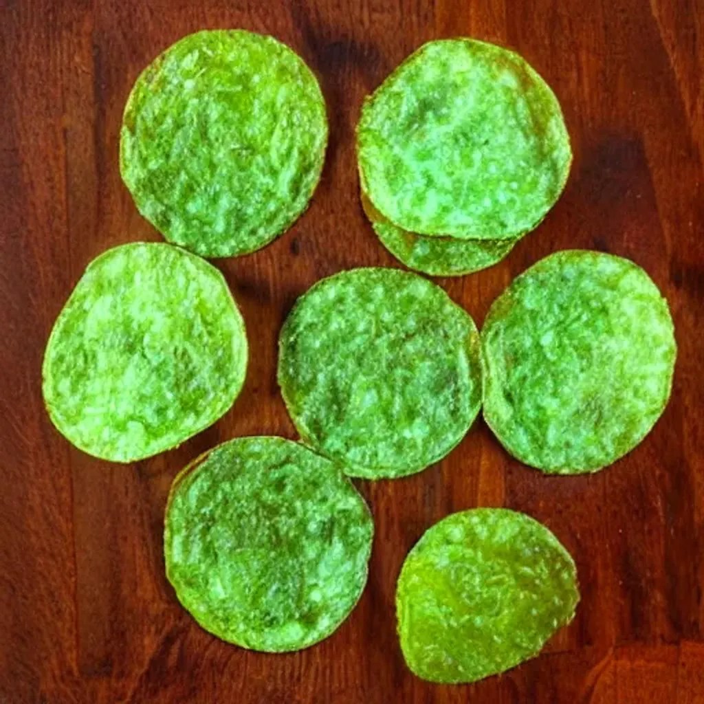 Green Potato chip OpenArt