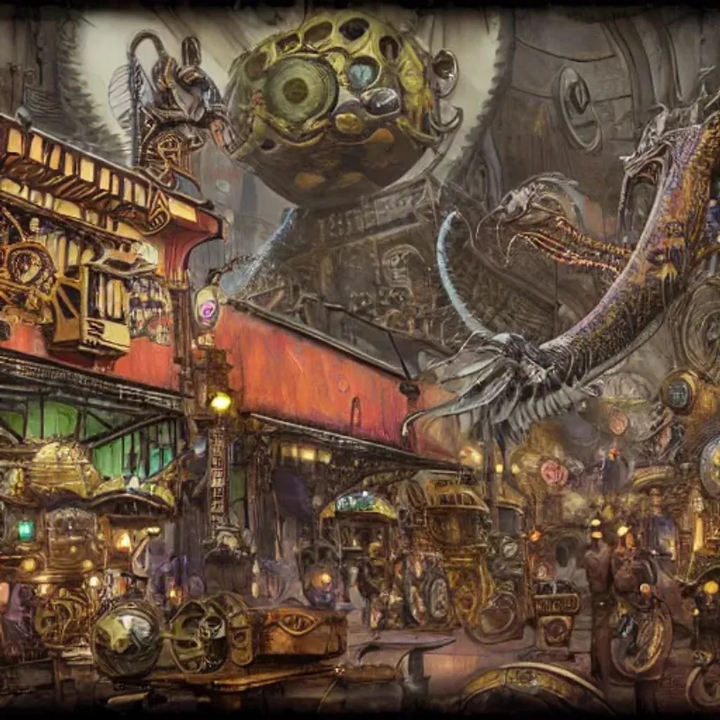 steampunk retro futuristic underbelly of a town Hype... OpenArt