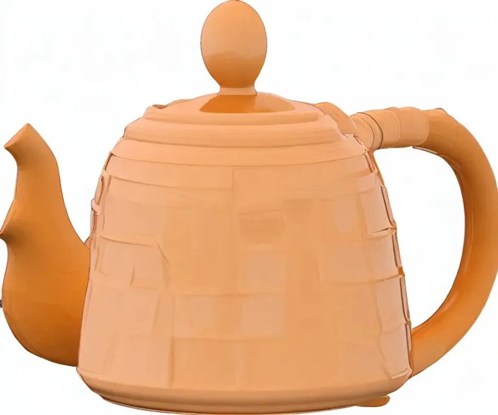 a hyper real photo teapot shaped of a orange blended... OpenArt