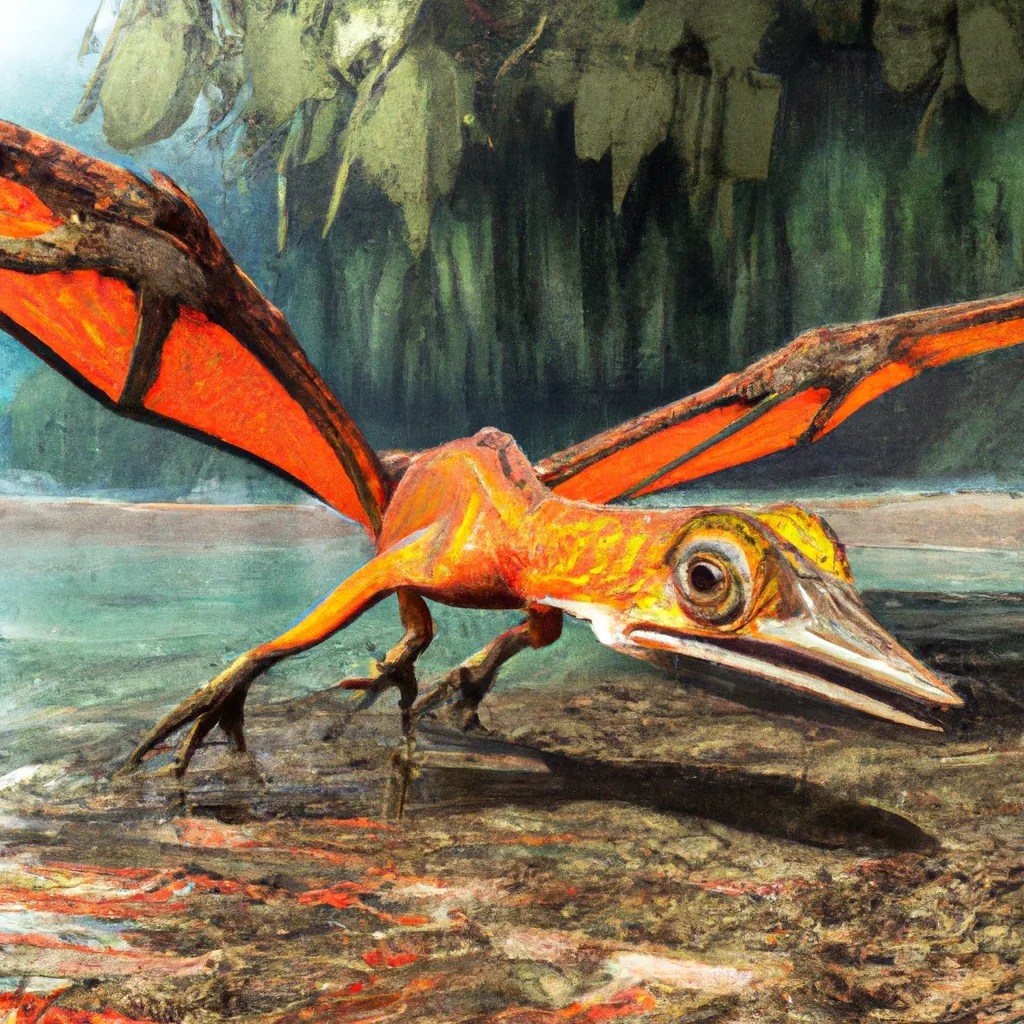 gliding lizardlike skin, a chimera Pteranodon, has... OpenArt