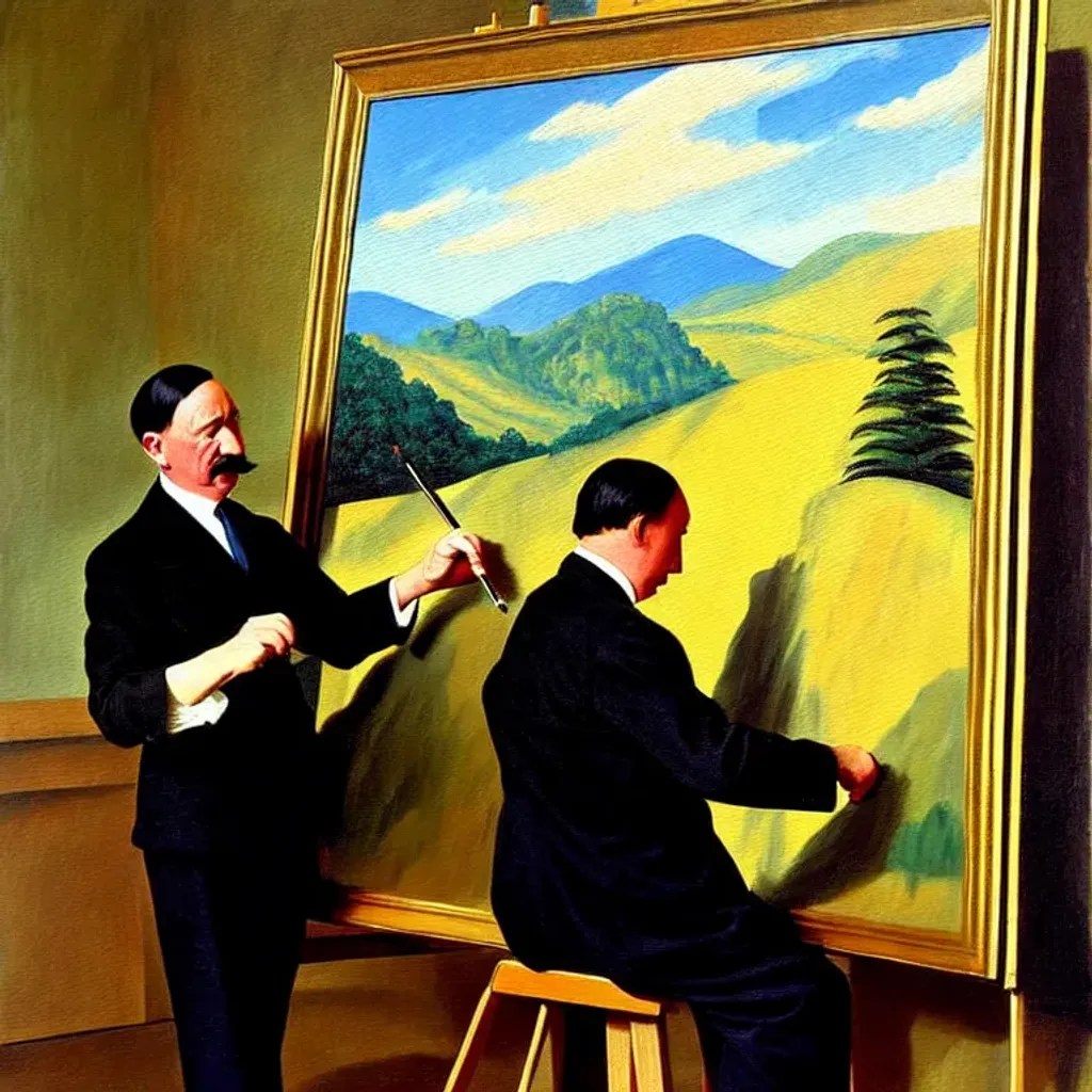 hitler painting one of his paintings OpenArt