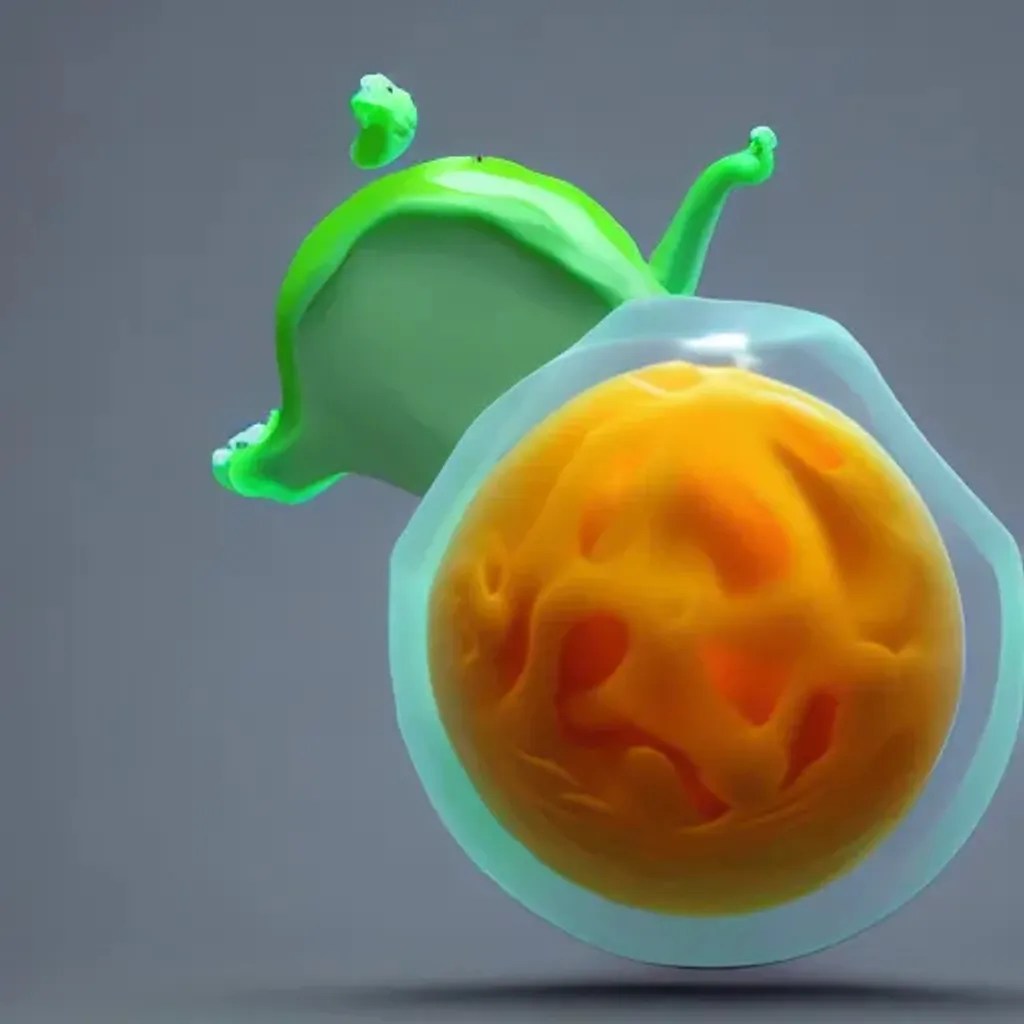 3d Render Blender. Slime Creature. Translucent. Ball... OpenArt