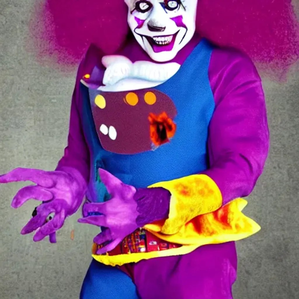 THe Purple Clown, Murder Part 2. Ender of Worlds III... OpenArt