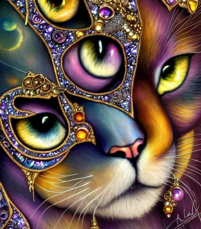Bejewelled aesthetic cat shapeshifter felinoid godde... OpenArt