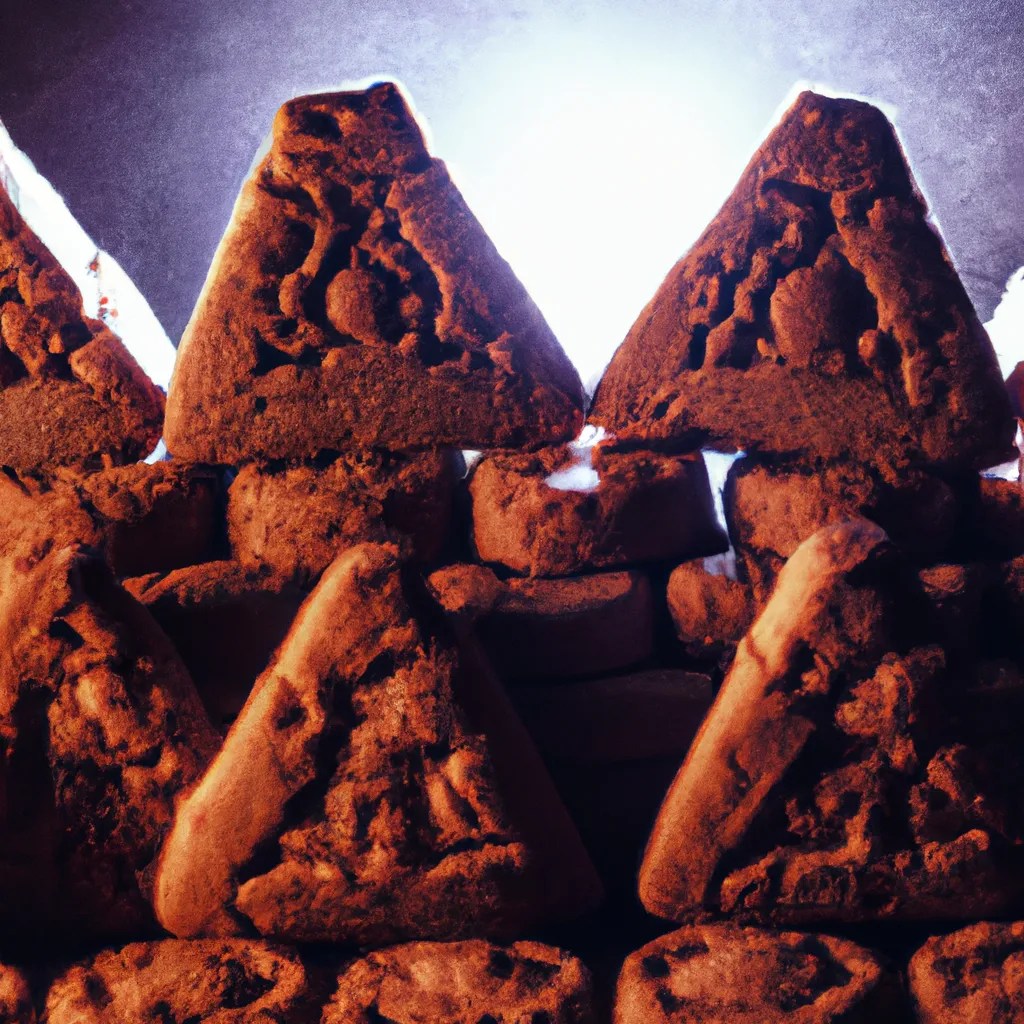 chocolate chip cookie pyramids in Ancient Egypt, cin... OpenArt