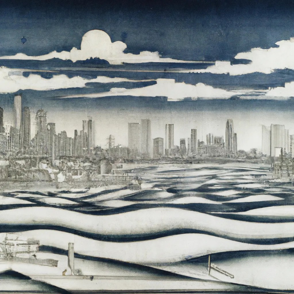 A New York City skyline by Hokusai OpenArt