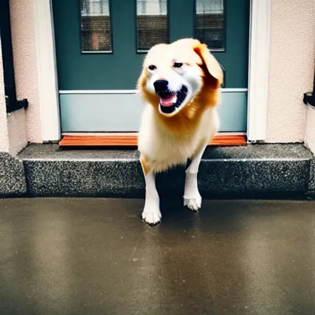 Dog excited to meet its owner OpenArt
