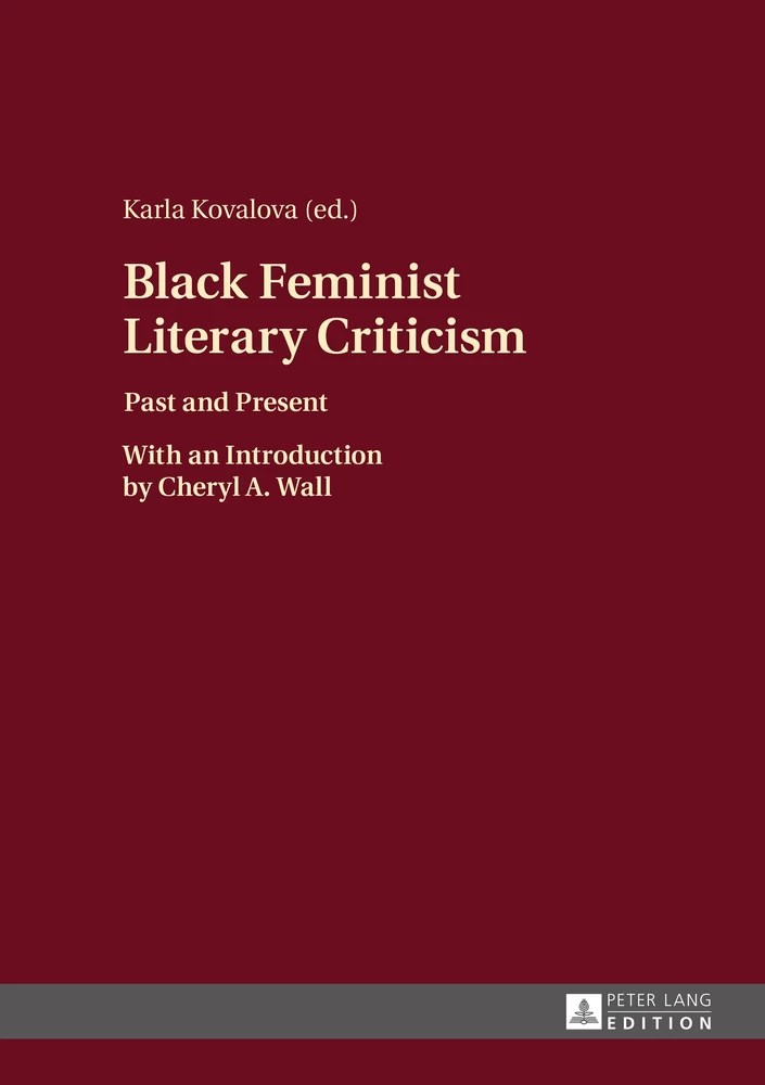 Black Feminist Literary Criticism Peter Lang Verlag