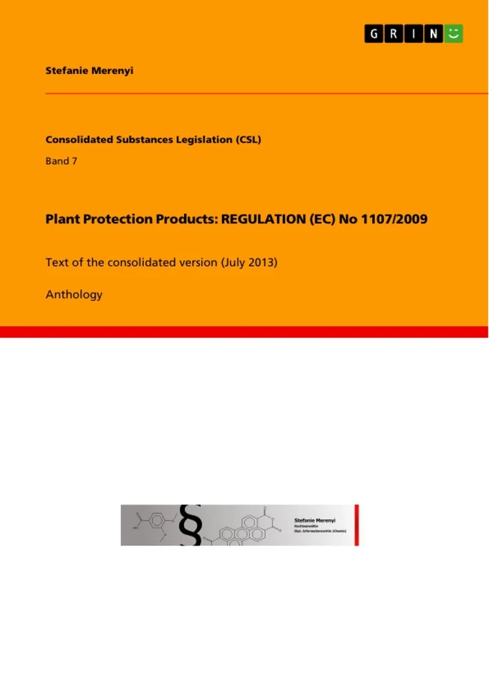 Plant Protection Products REGULATION (EC) No 1107/2009