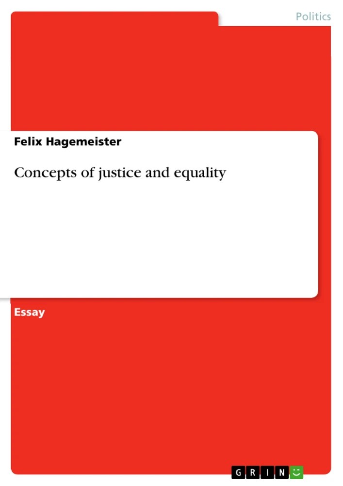 Concepts of justice and equality Hausarbeiten.de Hausarbeiten.de