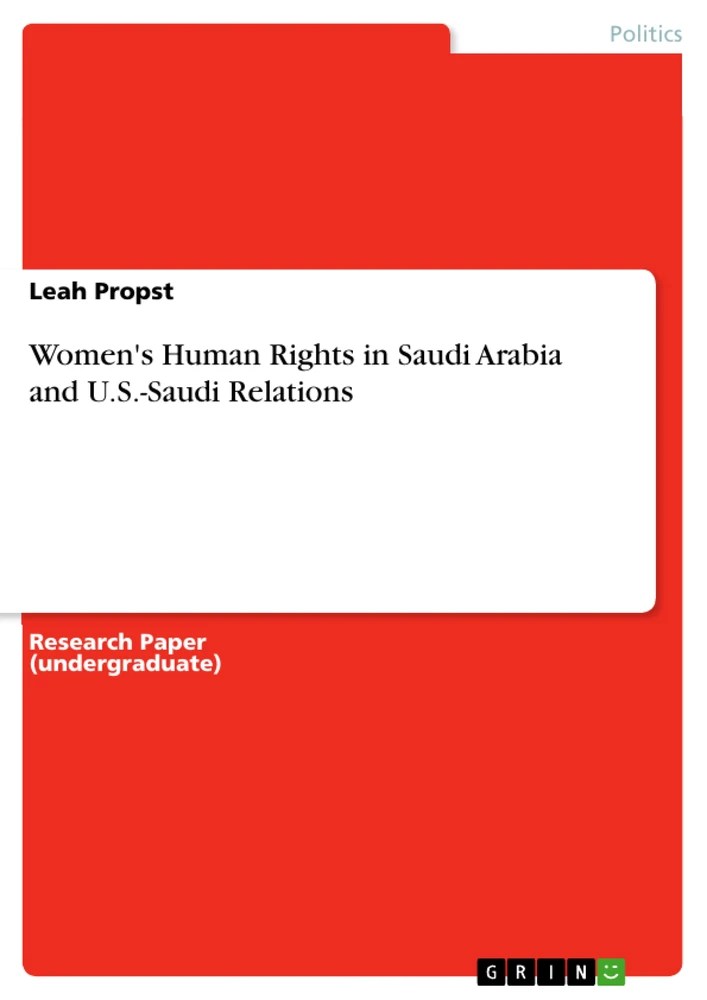 Women's Human Rights in Saudi Arabia and U.S.Saudi Relations GRIN Grin