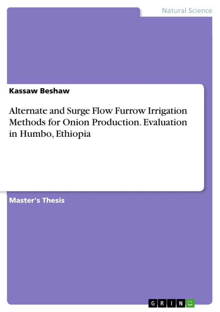 Alternate and Surge Flow Furrow Irrigation Methods for Onion Production. Evaluation in Humbo