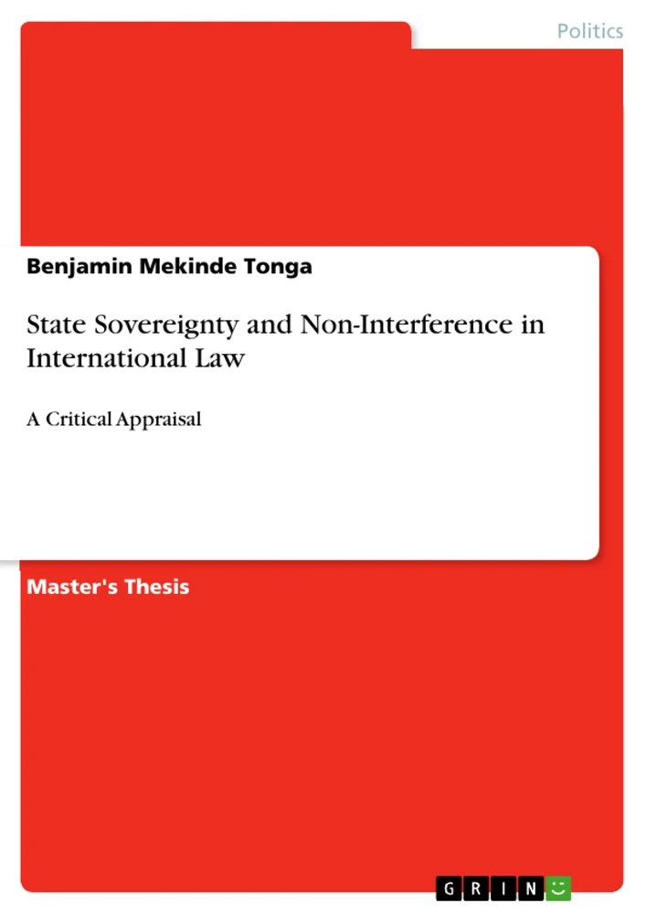 State Sovereignty and NonInterference in International Law GRIN Grin