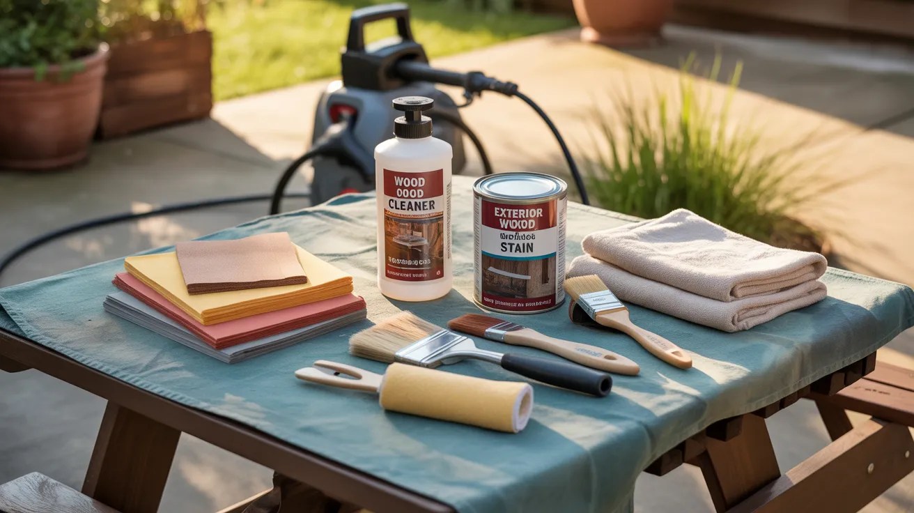 StepbyStep Guide to Stain Your Picnic Table Opple House(09)