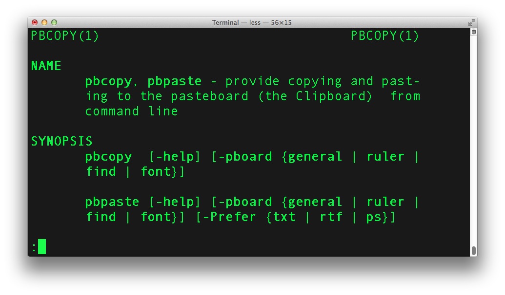 pbcopy & pbpaste Manipulating the Clipboard from the Command Line