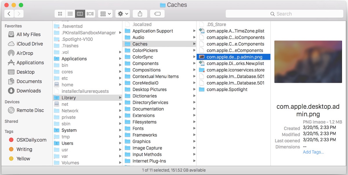 How to Set the Default Column Size in Mac OS X Finder Windows