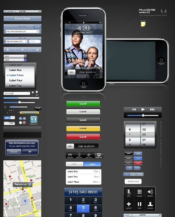 iPad & iPhone GUI PSD files