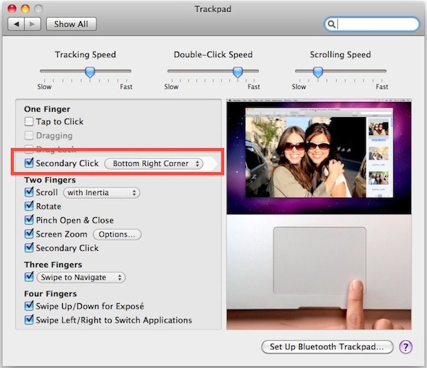 Enable “RightClick” on a Mac Laptop