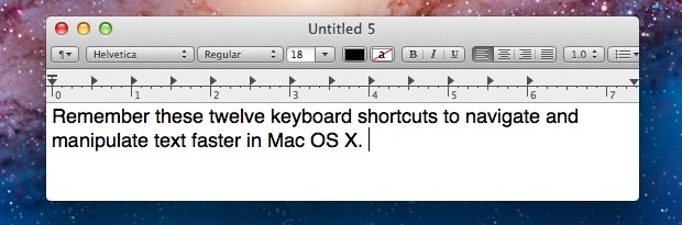 12 Keyboard Shortcuts for Navigating & Selecting Text in Mac OS X