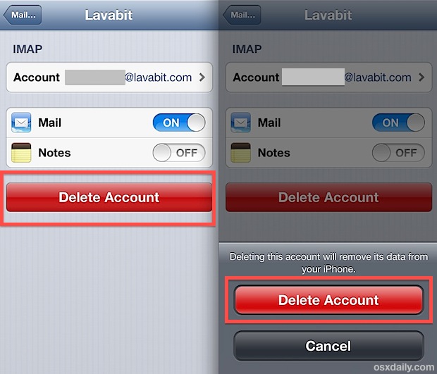 How to Delete an Email Account from iPhone and iPad