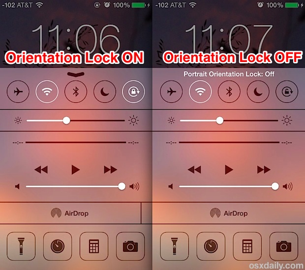 How to Lock Orientation to Stop Screen Rotation in iOS 10, iOS 9, iOS 8