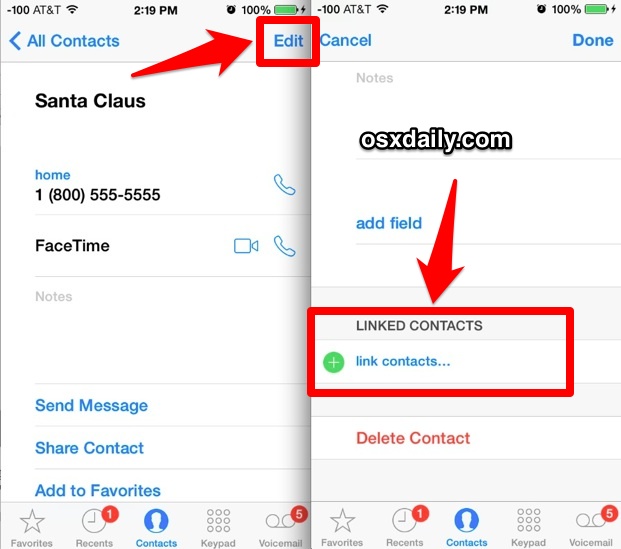 How to Merge Contacts on iPhone from iOS