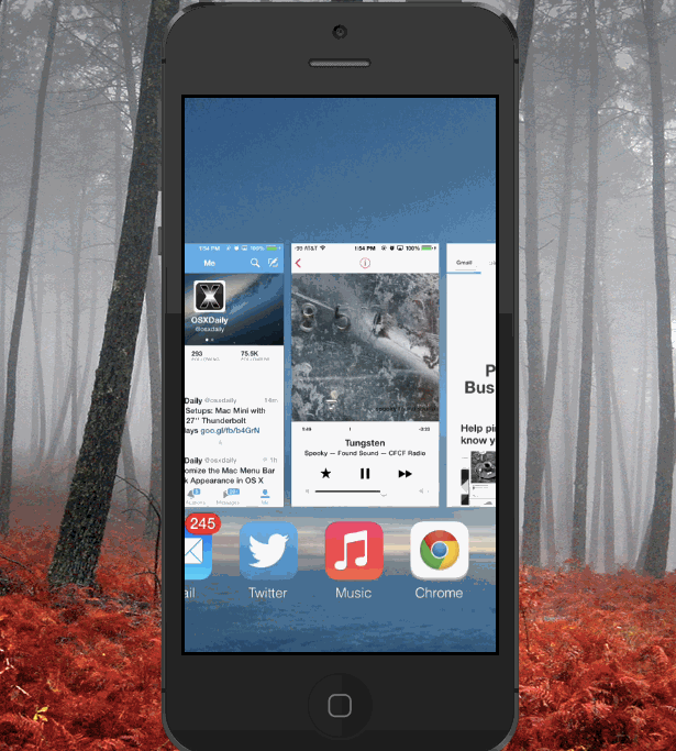 Swipe Between Open Apps Faster at the iOS Multitasking Screen