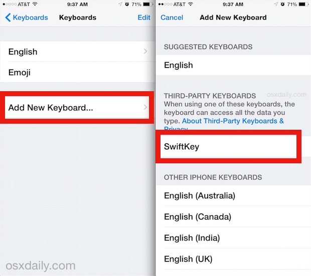 How to Add Third Party Keyboards to iPhone & iPad in iOS