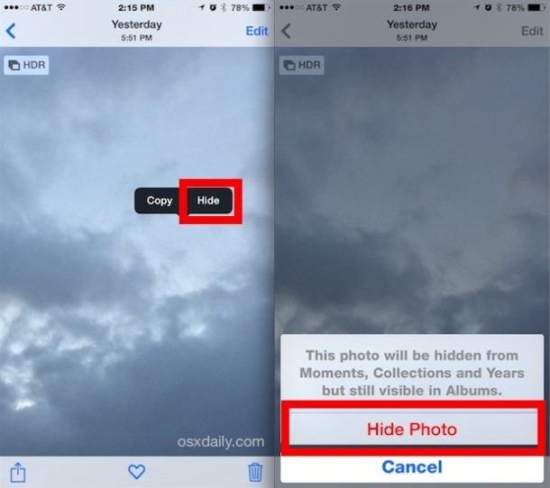 How to Hide Photos on iPhone & iPad with the iOS Hidden Album