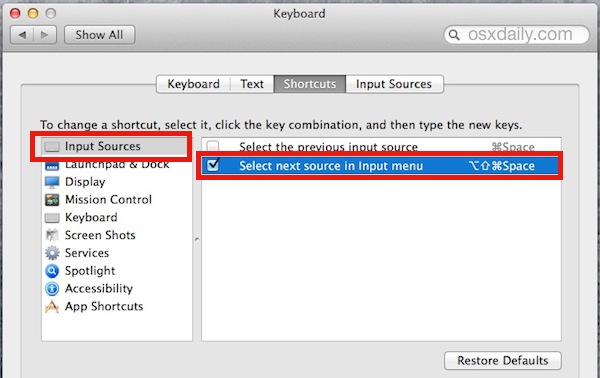How to Change the Keyboard Language Being Typed with a Keystroke in Mac