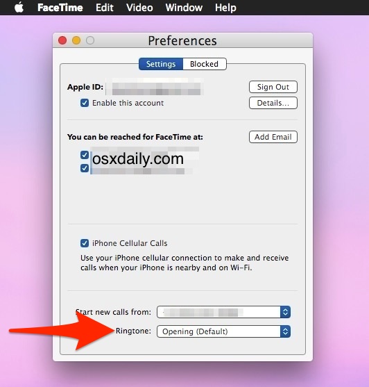Change the Mac Ringtone Sound for iPhone & FaceTime Calls