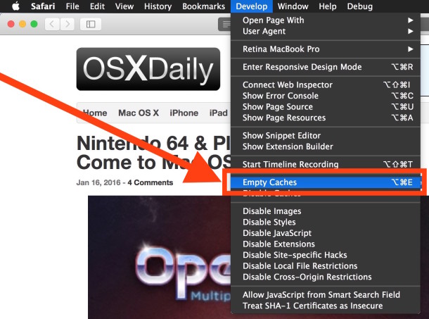 How to Empty Cache in Safari for Mac OS X | OSXDaily