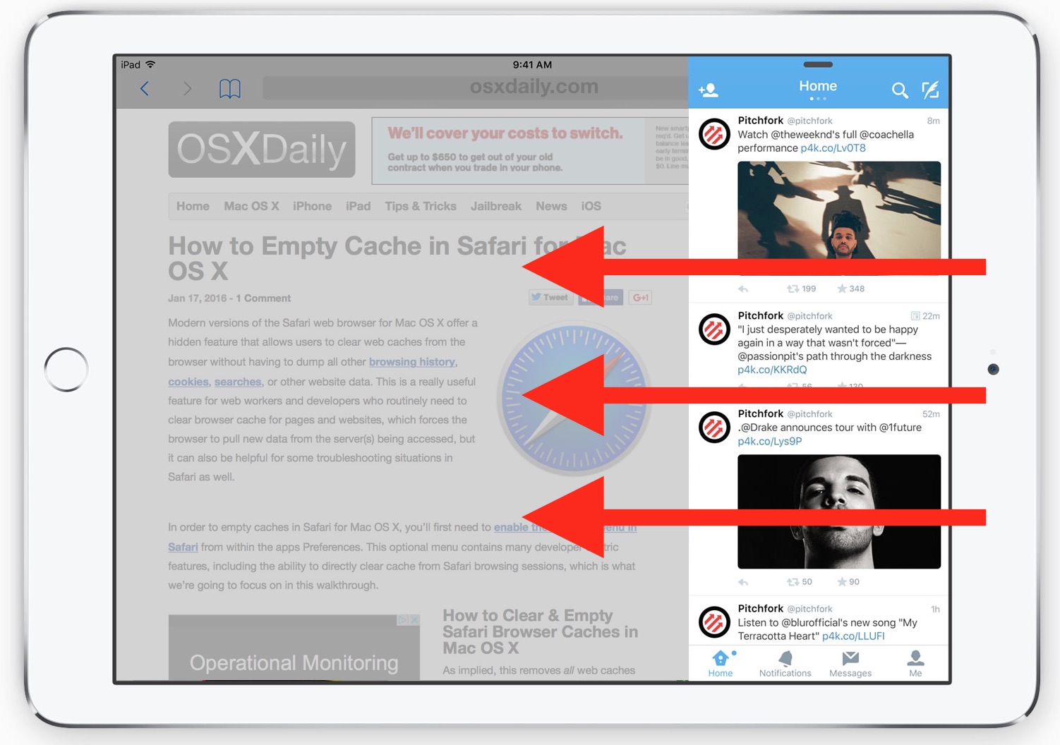 How to Use Slide Over Multitasking on iPad with iOS 10