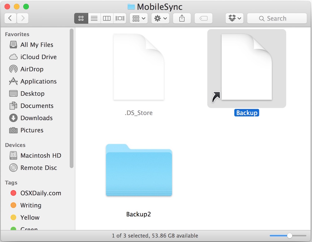 How to Backup an iPhone to External Hard Drive with Mac OS X
