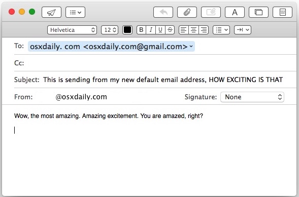 How to Set Default Email Address in Mail for Mac OS X