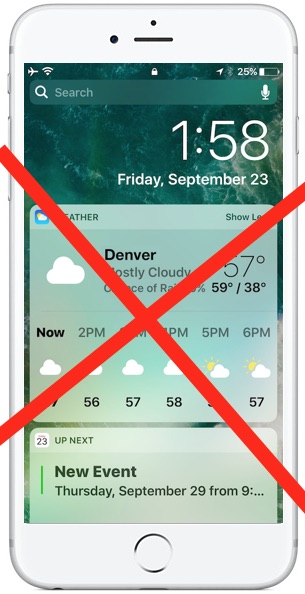 Yes a note was easier to use one handed. How To Disable Widgets At Lock Screen In Ios 11 And Ios 10 Osxdaily