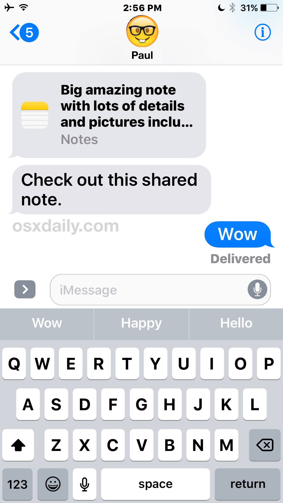 How to Share Notes from iPhone, iPad for Collaborative Editing