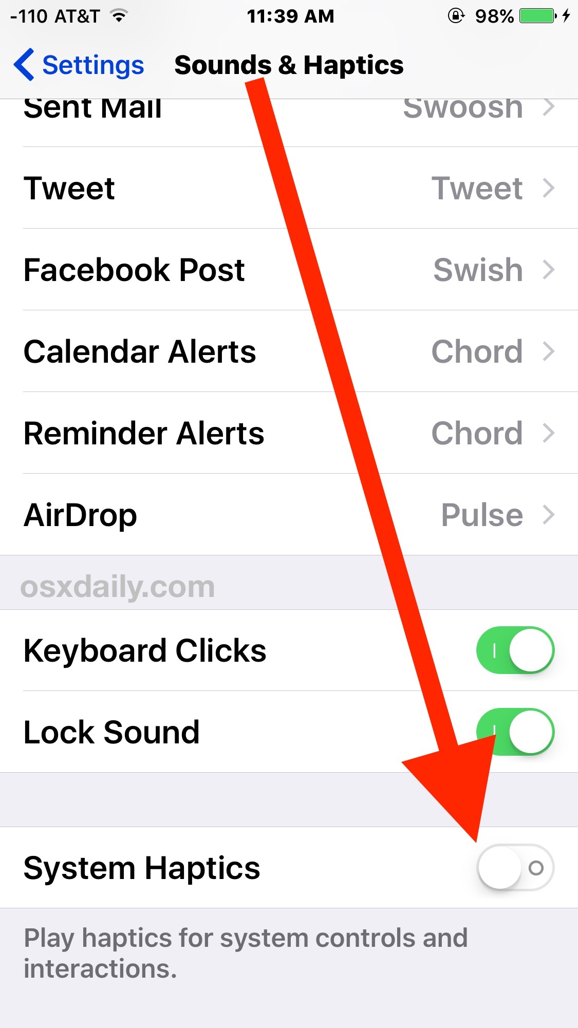How to Disable System Haptics on iPhone