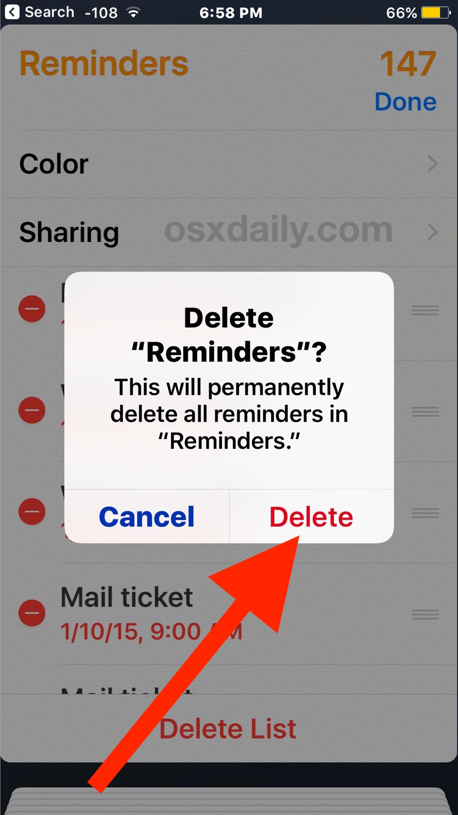 How to Delete All Reminders in a List on iPhone and iPad