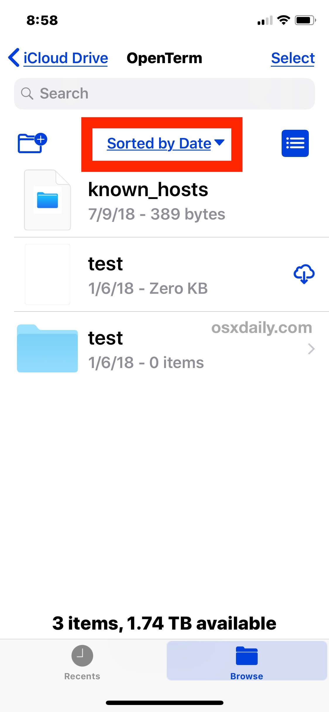 How to Sort Files on iPad and iPhone