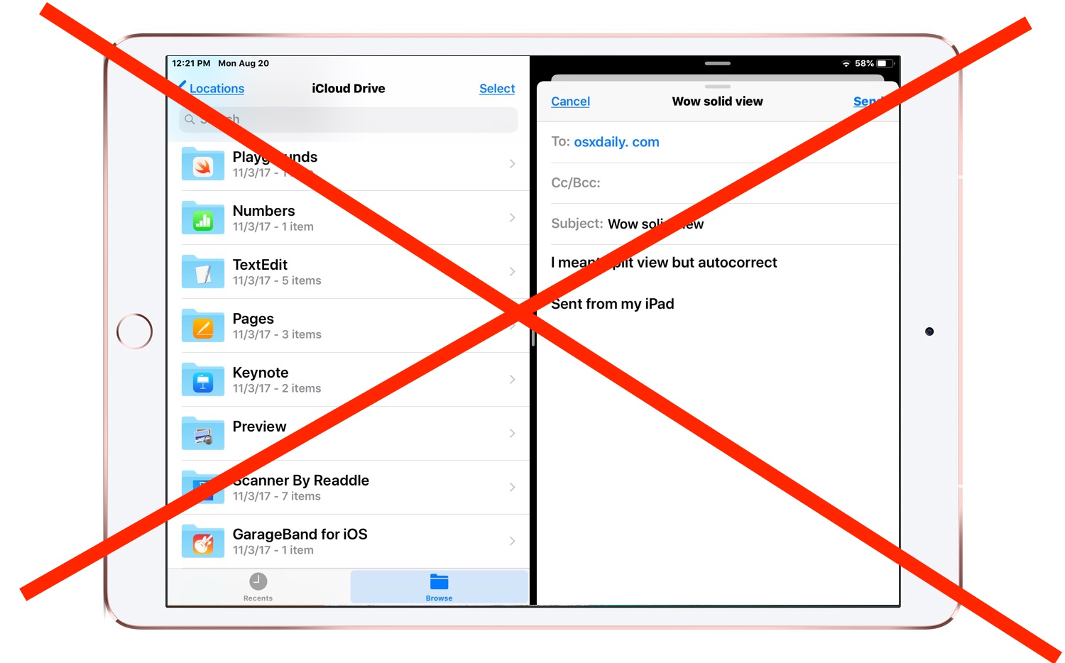 How to Disable Split Screen View on iPad