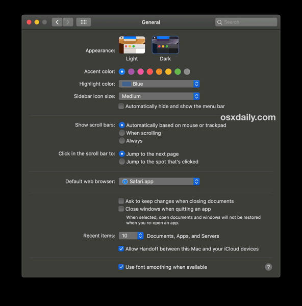 Upgrade to os x dark mode laptopporet