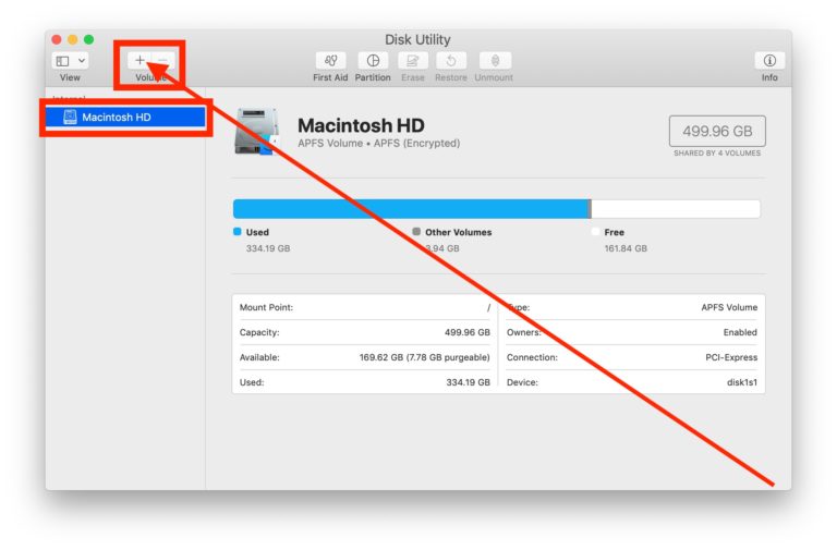 How to Add a Volume to APFS Container in Mac OS