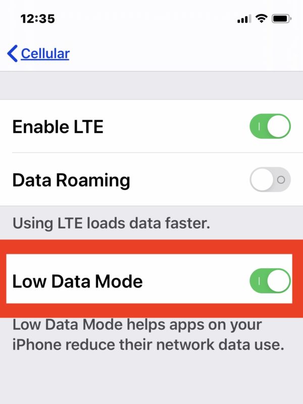 How to Enable Low Data Mode on iPhone Cellular to Reduce Mobile Data Use How to Enable Low Data Mode on iPhone Cellular to Reduce Mobile Data Use