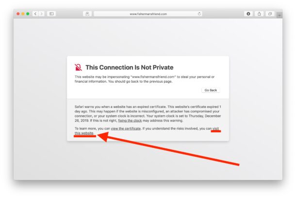 How to Fix Safari “This Connection Is Not Private” Warnings