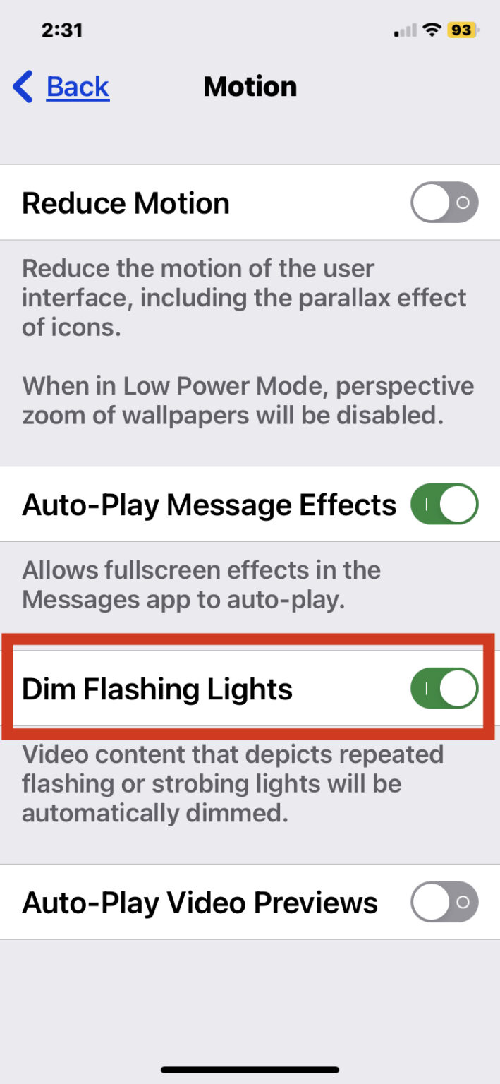 How to Dim Flashing Lights in Videos on iPhone & iPad